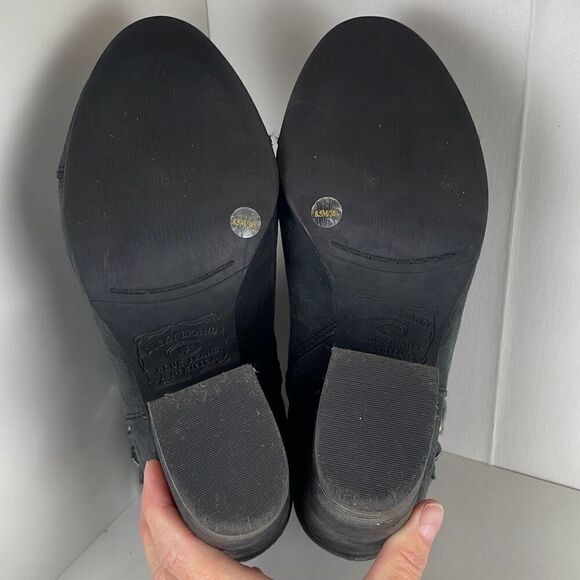 Lucky Brand Laureen Distressed Finish Nubuck Leather Ankle Boots 8.5 - Picture 5 of 12